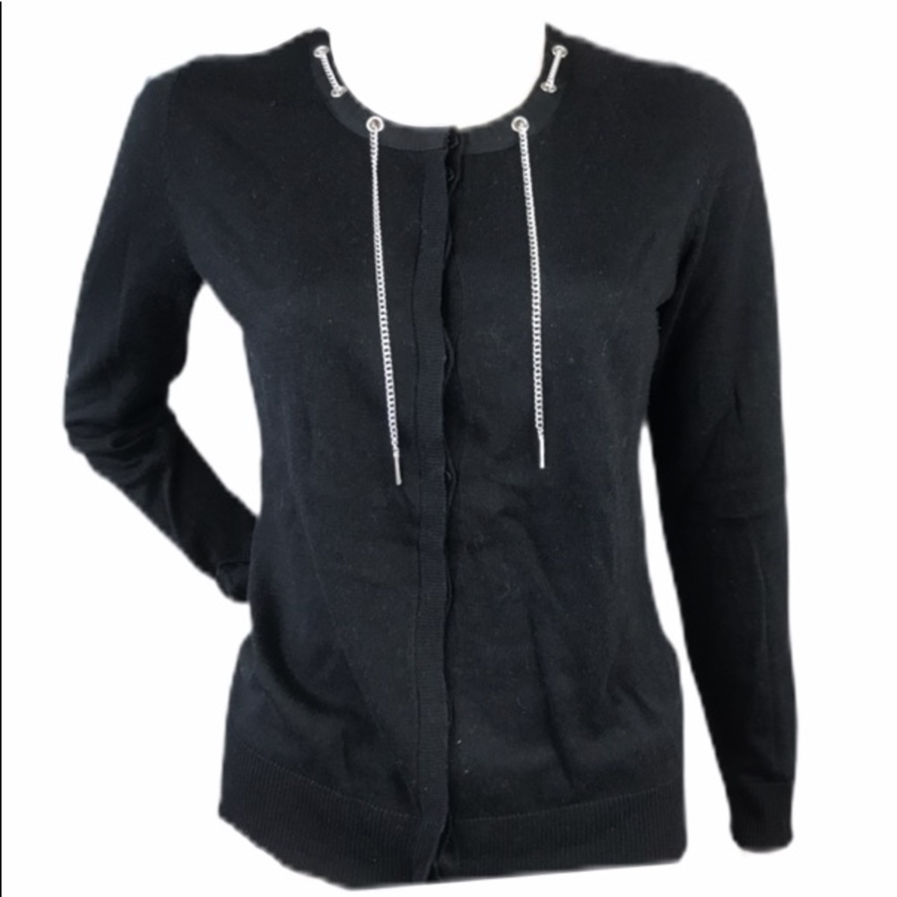 Cardigan with Chain Neckline